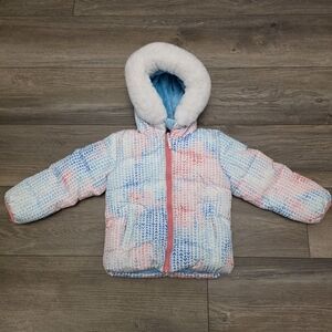 Snozu Kids Puffer Jacket - Pink, Blue, White